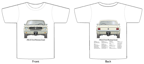 Ford Mustang Coupe 1965-67 T-shirt Front & Back